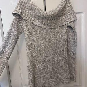 Gray off the shoulder sweater